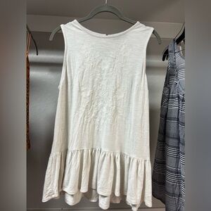 Cream white tank top size Medium